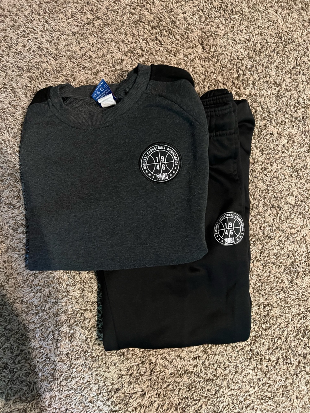 NBA Kids Black & Charcoal Sweatpants Joggers Set
